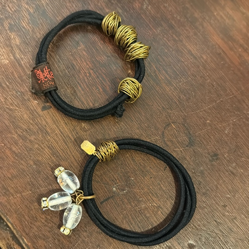Colette Malouf set of 2 Y2K 90-00 pony hair ties BNWT